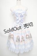 BABY,THE STARS SHINE BRIGHT / 夢色に花舞うPrincess Garden Partyリボンビスチェジャンパースカート  サックス S-25-06-01-050-BA-OP-SA-ZS