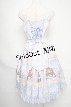 画像2: BABY,THE STARS SHINE BRIGHT / 夢色に花舞うPrincess Garden Partyリボンビスチェジャンパースカート  サックス S-25-06-01-050-BA-OP-SA-ZS