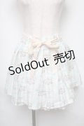Ank Rouge / メッセージロゴスカート  白ｘサックス S-25-06-01-055-CA-SK-AS-ZS