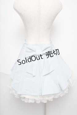 画像2: Secret Honey / バックリボン裾チュールスカート  サックスｘ白 S-25-06-01-056-CA-SK-HR-ZS