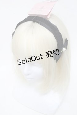 画像1: m petit by misako / NINA'sコラボ AM*NIフラワーカチューシャ  黒 S-25-06-01-002-LO-AC-HR-ZS