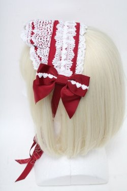 画像3: BABY,THE STARS SHINE BRIGHT / Creamy Ribbonヘッドドレス  エンジｘ白 S-25-06-01-018-BA-AC-HR-ZS