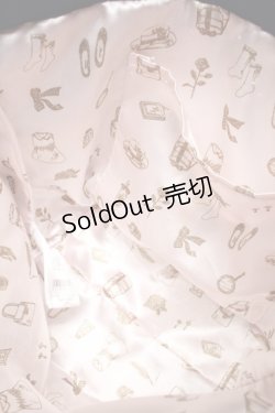 画像4: Maison de FLEUR / ダイヤキルトリボンフリルハンドルトートバッグ  紺 S-25-06-01-023-LO-BG-HR-ZS
