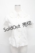 metamorphose / フリル半袖ブラウス  白 S-25-06-01-024-ME-BL-HR-ZS