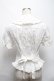 画像2: metamorphose / フリル半袖ブラウス  白 S-25-06-01-024-ME-BL-HR-ZS (2)