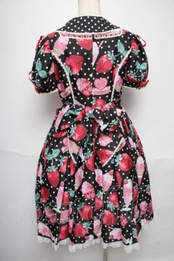 画像2: Angelic Pretty / Fresh Strawberry Dinerワンピース  黒 S-25-06-01-029-AP-OP-HR-ZS