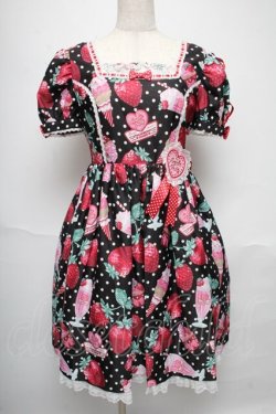 画像5: Angelic Pretty / Fresh Strawberry Dinerワンピース  黒 S-25-06-01-029-AP-OP-HR-ZS