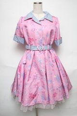 Angelic Pretty / Neon Star Dinerワンピース  ピンク S-25-06-01-031-AP-OP-HR-ZS