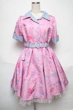 画像1: Angelic Pretty / Neon Star Dinerワンピース  ピンク S-25-06-01-031-AP-OP-HR-ZS