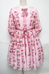 Angelic Pretty / Strawberry Dollワンピース  ピンク S-25-06-01-032-AP-OP-AS-ZS