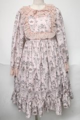 Melody BasKet / Rose Princessヨーク切替ワンピース  ピンク S-25-06-01-036-LO-OP-AS-ZS