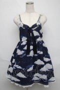 Angelic Pretty / Misty Skyジャンパースカート  紺 S-25-06-03-049-AP-OP-AS-ZS