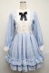 画像1: Pina sweetcollection / ローズジャガードワンピース  サックス S-25-06-03-051-LO-OP-HR-ZS (1)
