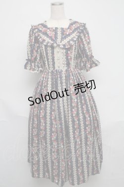 画像1: axes femme kawaii / ローズベリーガーデンワンピース  紺 S-25-06-03-053-AX-OP-AS-ZS