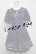 Amavel / Fortune Horoscopeチュールスリーブワンピース  紺 S-25-06-03-055-CA-BL-AS-ZS