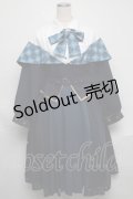 Favorite / ハートの女王とアリスの重ね着風豪華ワンピース  紺ｘ白 S-25-06-03-056-LO-OP-AS-ZS