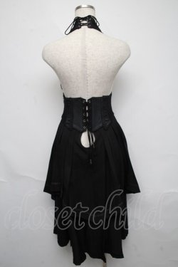 画像2: Ozz oneste / バラ刺繍コルセットオーバースカート  黒 S-25-06-03-065-OO-SK-HR-ZS