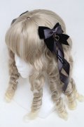 LOTUS ribbon / ベロアリボンクリップ  黒ｘグレー S-25-06-03-007-EL-AC-AS-ZS