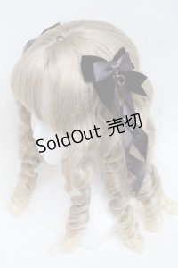 LOTUS ribbon / ベロアリボンクリップ  黒ｘグレー S-25-06-03-007-EL-AC-AS-ZS