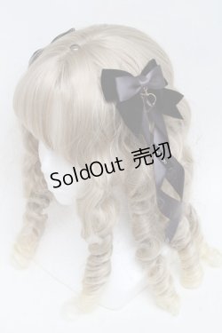 画像1: LOTUS ribbon / ベロアリボンクリップ  黒ｘグレー S-25-06-03-007-EL-AC-AS-ZS