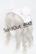 Angelic Pretty / しろくまアップリケジャンパースカートSetのヘッドドレス  白 S-25-06-03-013-AP-OP-HR-ZS