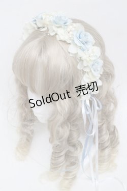 画像1: Atelier Beatrice / ローズパールカチューシャ  オフｘサックス S-25-06-03-014-GO-AC-AS-ZS