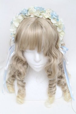 画像2: Atelier Beatrice / ローズパールカチューシャ  オフｘサックス S-25-06-03-014-GO-AC-AS-ZS