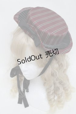 画像1: Victorian maiden / レジメンタルストライプキャノチェ  ワイン S-25-06-03-018-CL-AC-AS-ZS
