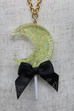 画像1: Angelic Pretty / Moon Lollipopネックレス  イエロー S-25-06-03-024-AP-AC-AS-ZS