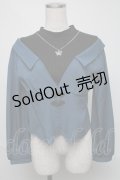 axes femme POETIQUE / レイヤードオリエンタルシャツ  ブルーグリーン S-25-06-03-035-AX-TO-AS-ZS
