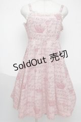 Emily Temple cute / 総柄キャミワンピース  ピンク S-25-06-04-042-ET-OP-AS-ZS