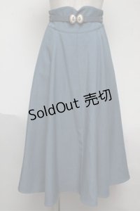 an another angelus / アンティークローズカメオベルト付きスカート  ブルー S-25-06-04-048-CA-SK-AS-ZS