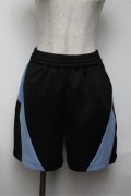 PUNK / ハーフパンツ  黒ｘサックス S-25-06-04-049-PU-PA-AS-ZS