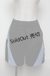 PUNK / ハーフパンツ  黒ｘサックス S-25-06-04-049-PU-PA-AS-ZS