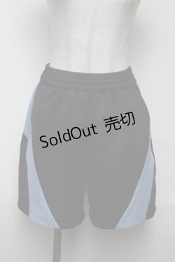 画像1: PUNK / ハーフパンツ  黒ｘサックス S-25-06-04-049-PU-PA-AS-ZS
