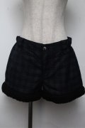 ALGONQUINS / チェックショートパンツ  グレーｘ紺 S-25-06-04-050-AL-PA-AS-ZS