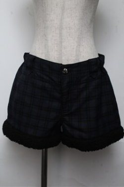 画像1: ALGONQUINS / チェックショートパンツ  グレーｘ紺 S-25-06-04-050-AL-PA-AS-ZS