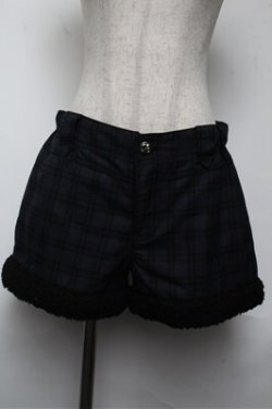 画像2: ALGONQUINS / チェックショートパンツ  グレーｘ紺 S-25-06-04-050-AL-PA-AS-ZS