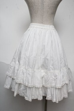画像2: metamorphose / ティアードスカート  白 S-25-06-04-053-ME-SK-AS-ZS