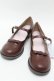 画像1: m petit by misako / AMマイメロパンチングパンプス  ブラウン S-25-06-04-005-LO-ZA-HR-ZS (1)