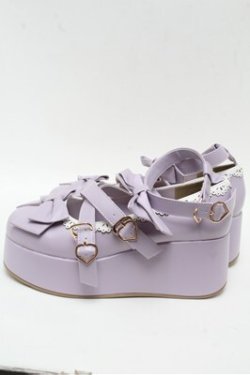 画像2: axes femme kawaii / リボンスカラップ配色シューズ  ラベンダー S-25-06-04-009-AX-SH-HR-ZS