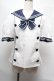画像1: metamorphose / セーラーダブル釦ブラウス 白ｘ紺 S-25-06-04-012-ME-BL-AS-ZS (1)