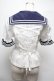 画像2: metamorphose / セーラーレース付きブラウス  白ｘ紺ｘワイン S-25-06-04-013-ME-BL-AS-ZS (2)