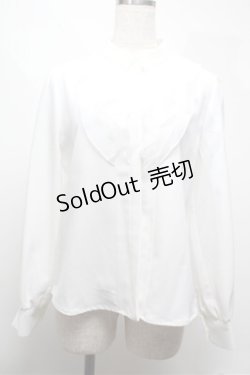 画像1: an another angelus / シアーラッフルフリルシャツ  白 S-25-06-04-014-CA-BL-AS-ZS