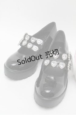 画像1: Lovely Tency / 眞白ありすコラボ厚底ローファー L 黒 S-25-06-04-002-LO-SH-HR-ZS