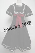 metamorphose / セーラー半袖ワンピース  黒ｘ白 S-25-06-04-026-ME-OP-AS-ZS
