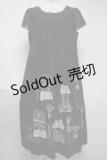 Jane Marple Dans Le Salon / 刺繍ワンピース  紺 S-25-06-04-028-JM-OP-AS-ZS