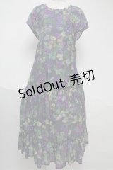 Jane Marple Dans Le Salon / Grape palaceティアードドレス  紺 S-25-06-04-029-JM-OP-AS-ZS