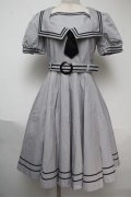 metamorphose / セーラー半袖ワンピース  グレー S-25-06-04-032-ME-OP-AS-ZS