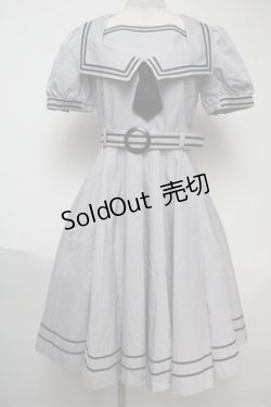 画像1: metamorphose / セーラー半袖ワンピース  グレー S-25-06-04-032-ME-OP-AS-ZS